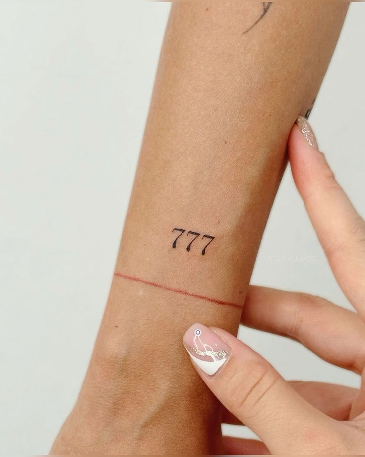 777 tattoo stencil