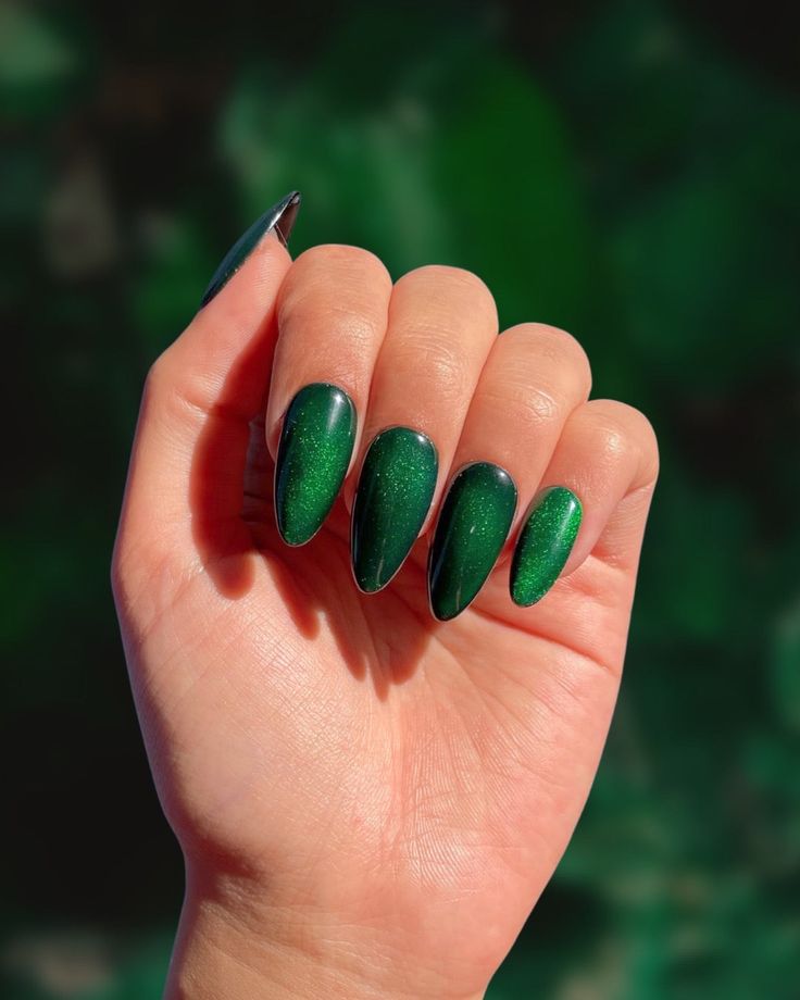 Emerald Green Nail Design