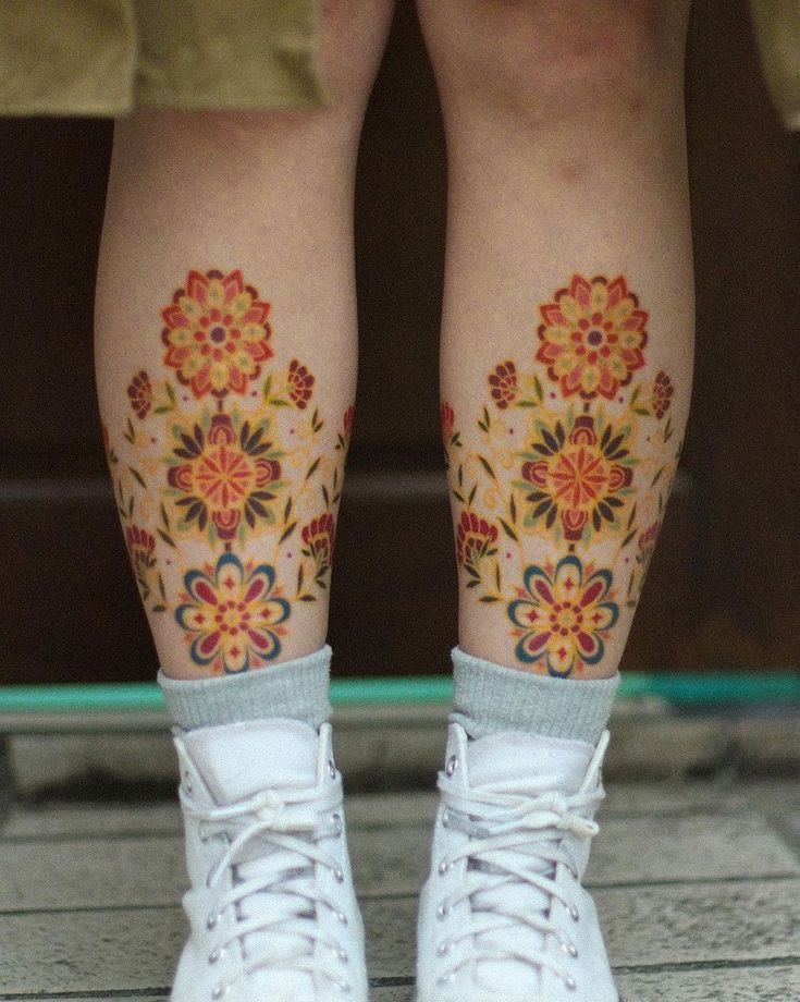 above knee tattoo