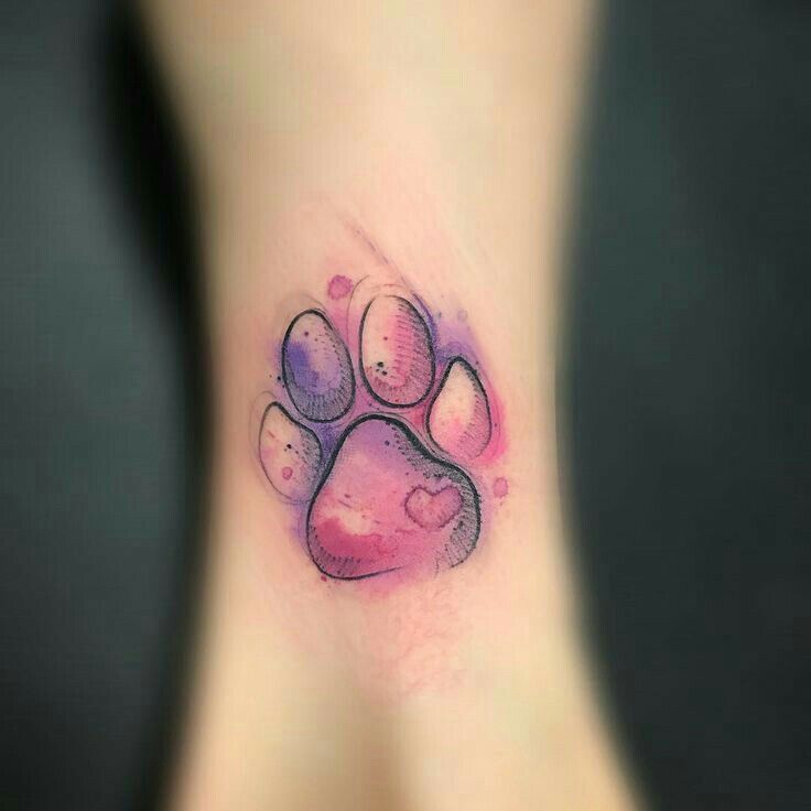 animal paw print tattoo ideas