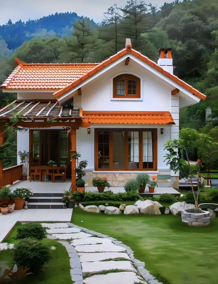 attractive indian simple house colour combination outside