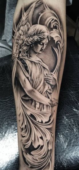 baby angel tattoo