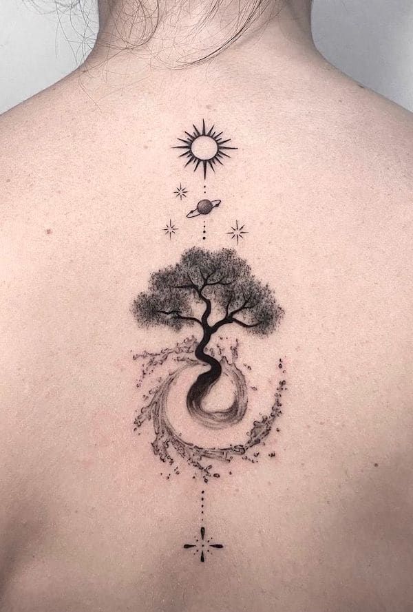 back tattoos for women dragon