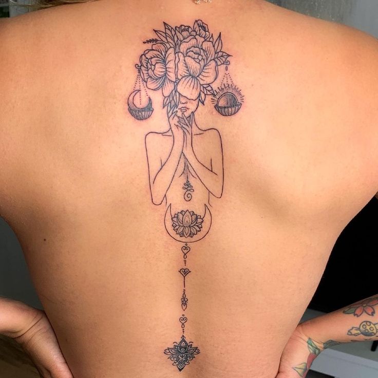 back tattoos for women flowers