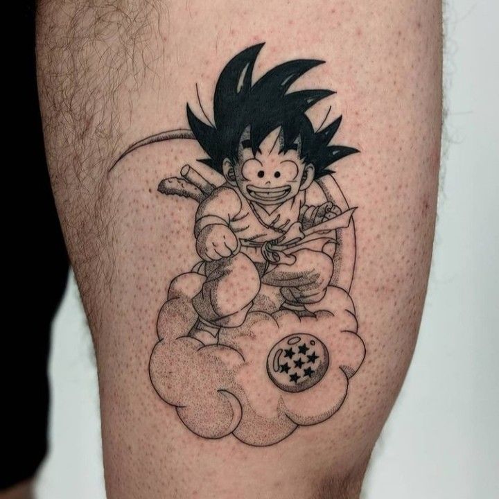 black and white dragon ball tattoo designs