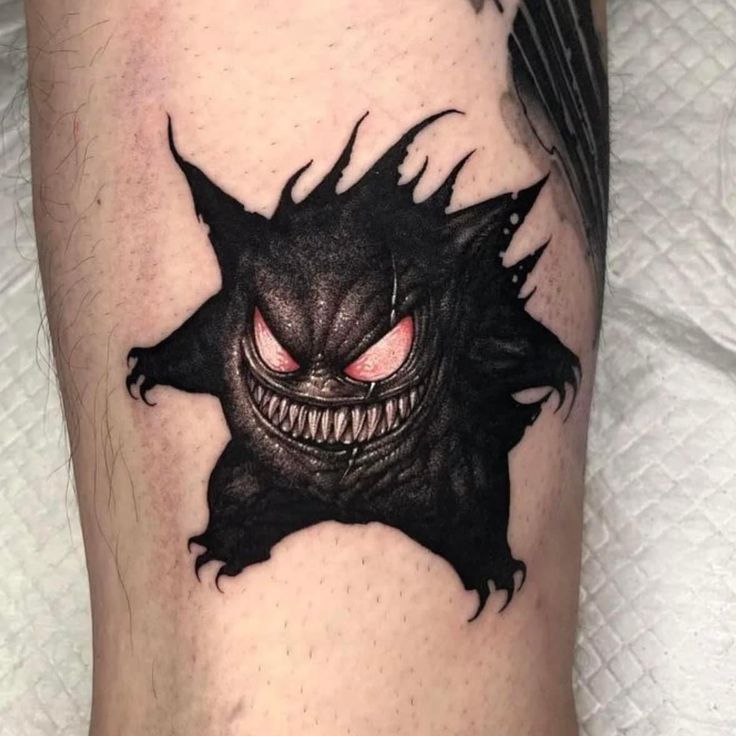 black gengar tattoo