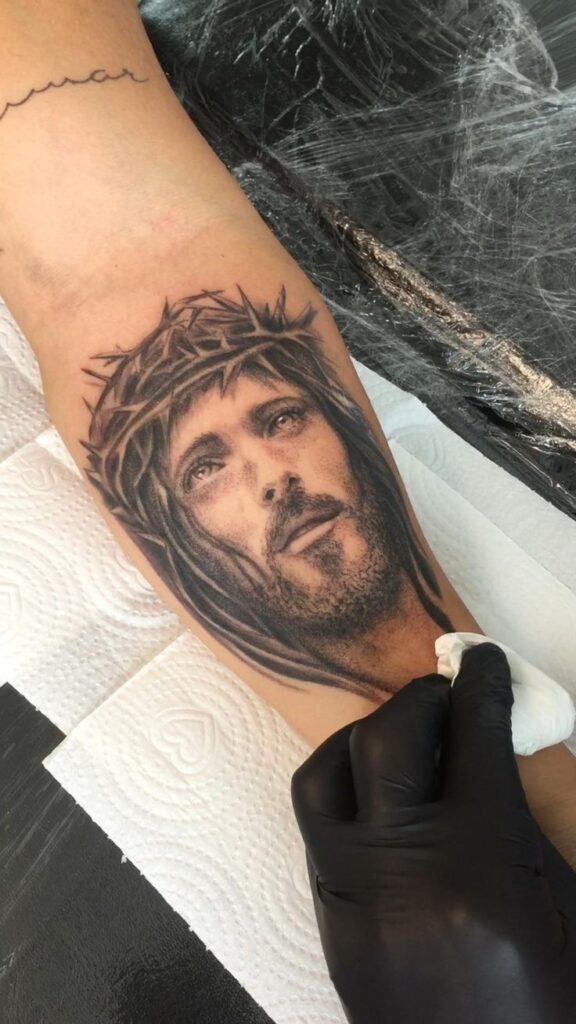 black jesus tattoo ideas