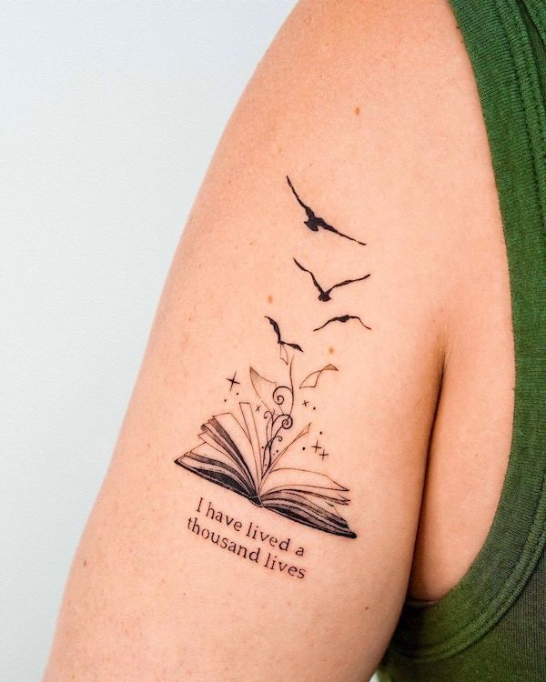 book tattoo ideas