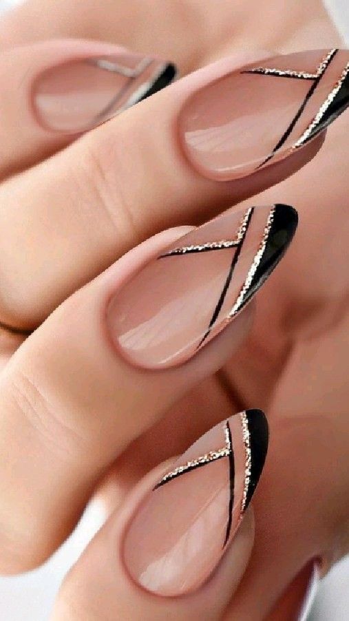 brown and beige nail designs