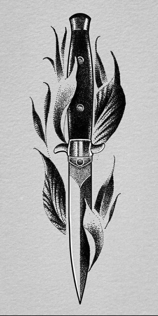 butcher knife illustration

