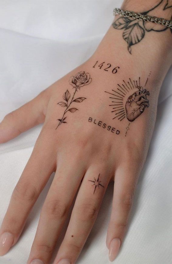 butterfly hand tattoo for women