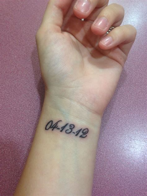 child birth date tattoo ideas for guys