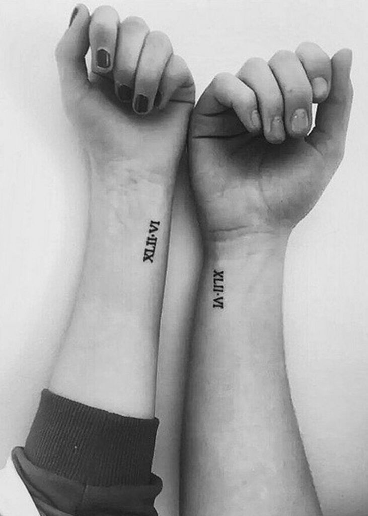 children's birth date tattoo ideas