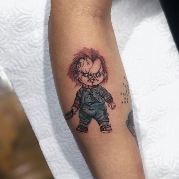 chucky tattoo black and white