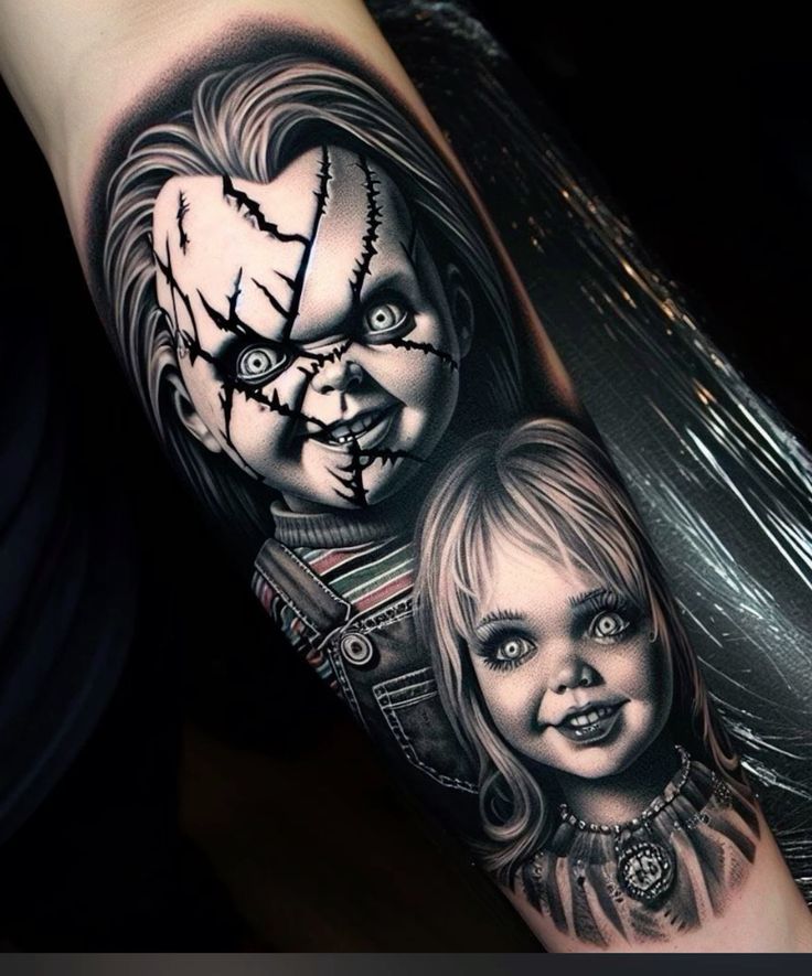 chucky tattoo stencil