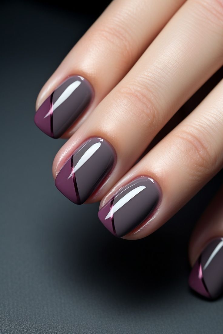 classy pink and grey nail