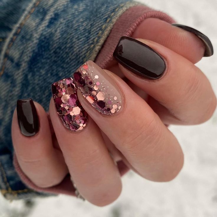 classy pink and grey nails