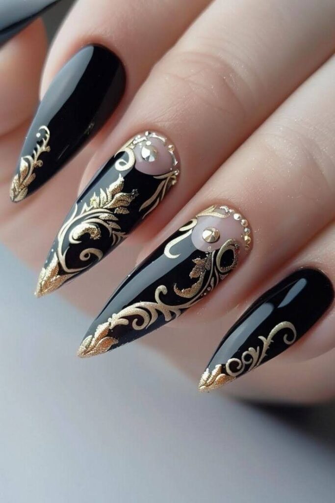 classy shellac nails designs