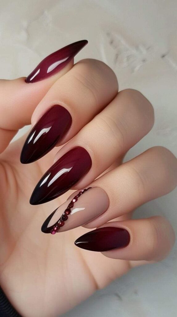 coffin beige nail designs