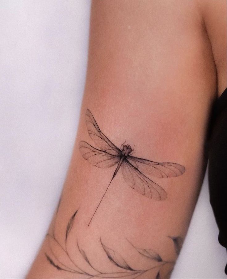 color elegant dragonfly tattoos