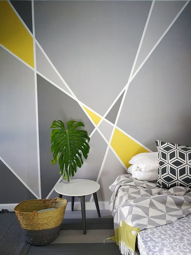 colour combination trendy geometric wall paint