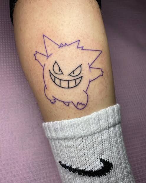 creepy gengar tattoo