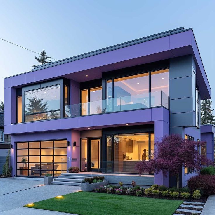 dark purple house