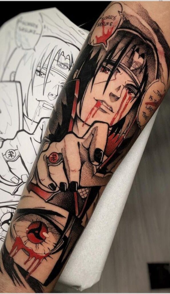 drawing itachi tattoo design