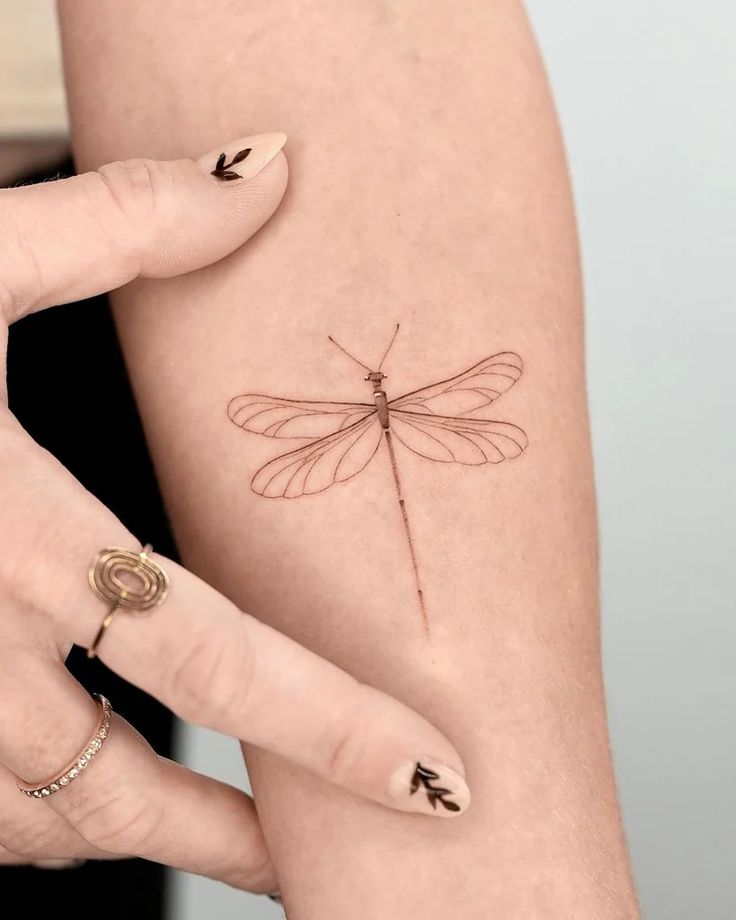 elegant dragonfly tattoos