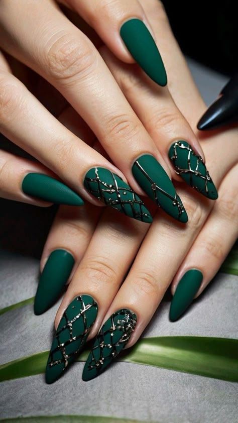 emerald emerald green nail designs