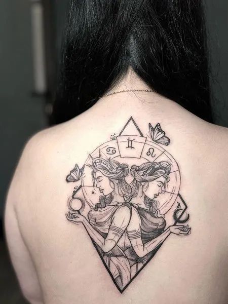 female gemini tattoo ideas