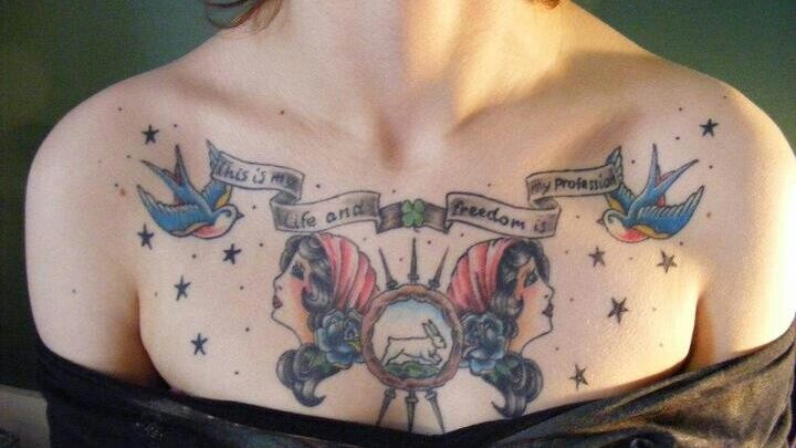 female tattoo breast