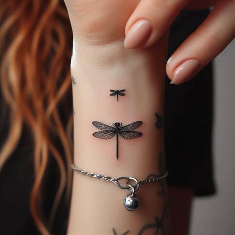 feminine feminine elegant dragonfly tattoos