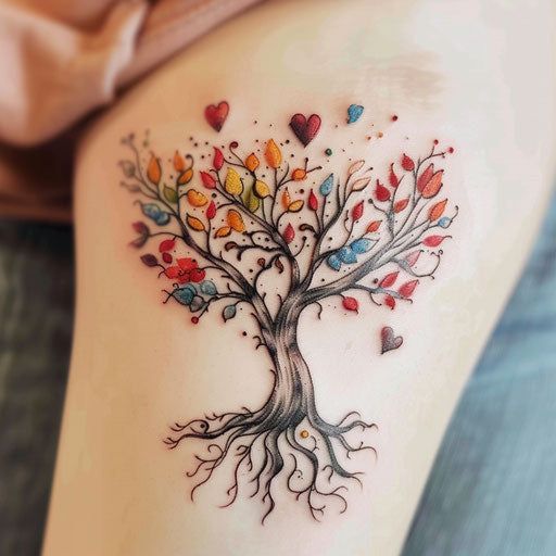 feminine unique tree of life tatto