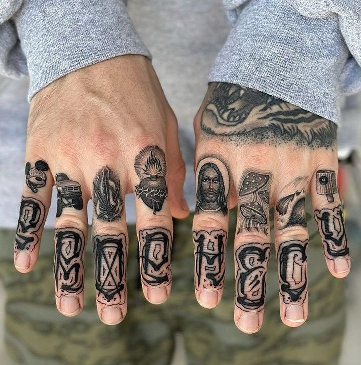 finger tattoo ideas for men