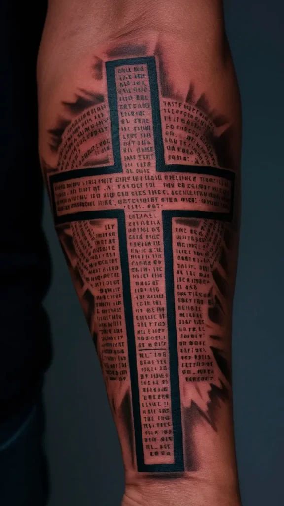 forearm tattoo ideas for men bible verse