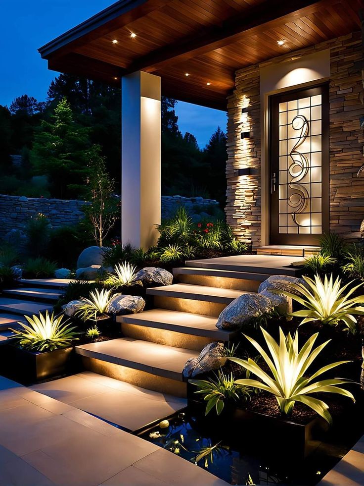 front entrance steps design ideas