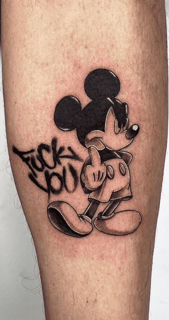 gangster mickey mouse tattoo