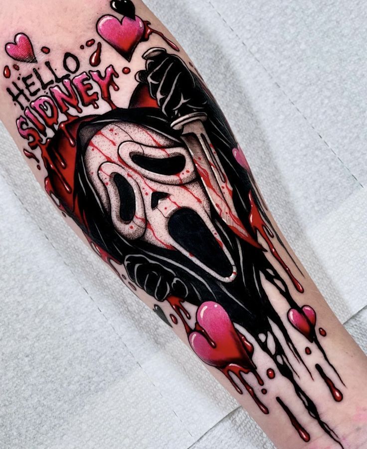 ghostface tattoo simple