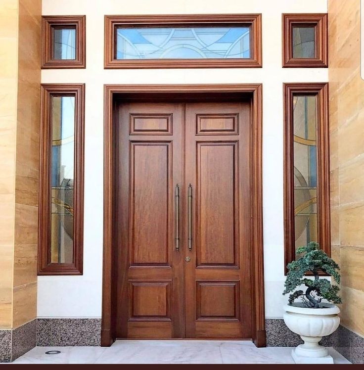 glass main entrance modern door design