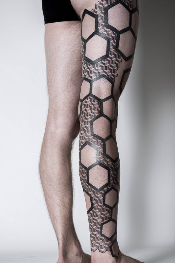 hexagon tattoo design