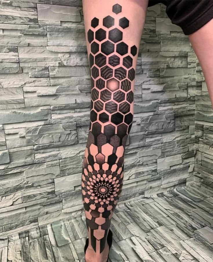 honeycomb hexagon tattoo