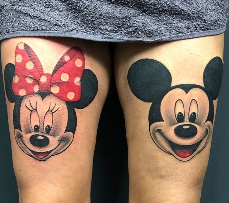 hood gangster mickey mouse tattoo