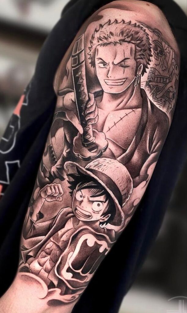 itachi tattoo black and white