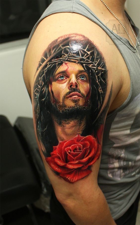 jesus tattoo ideas arm