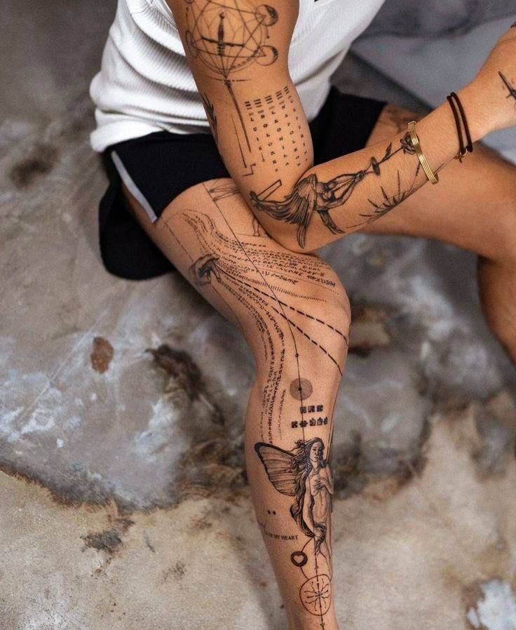 knee tattoo ideas female