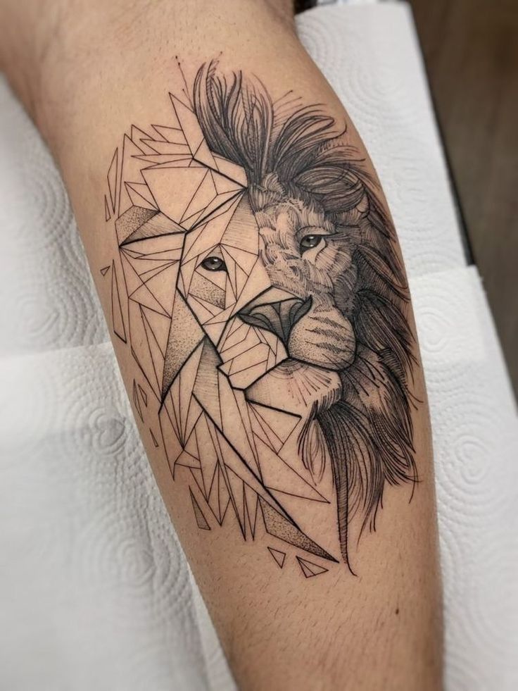 lion lioness tattoo