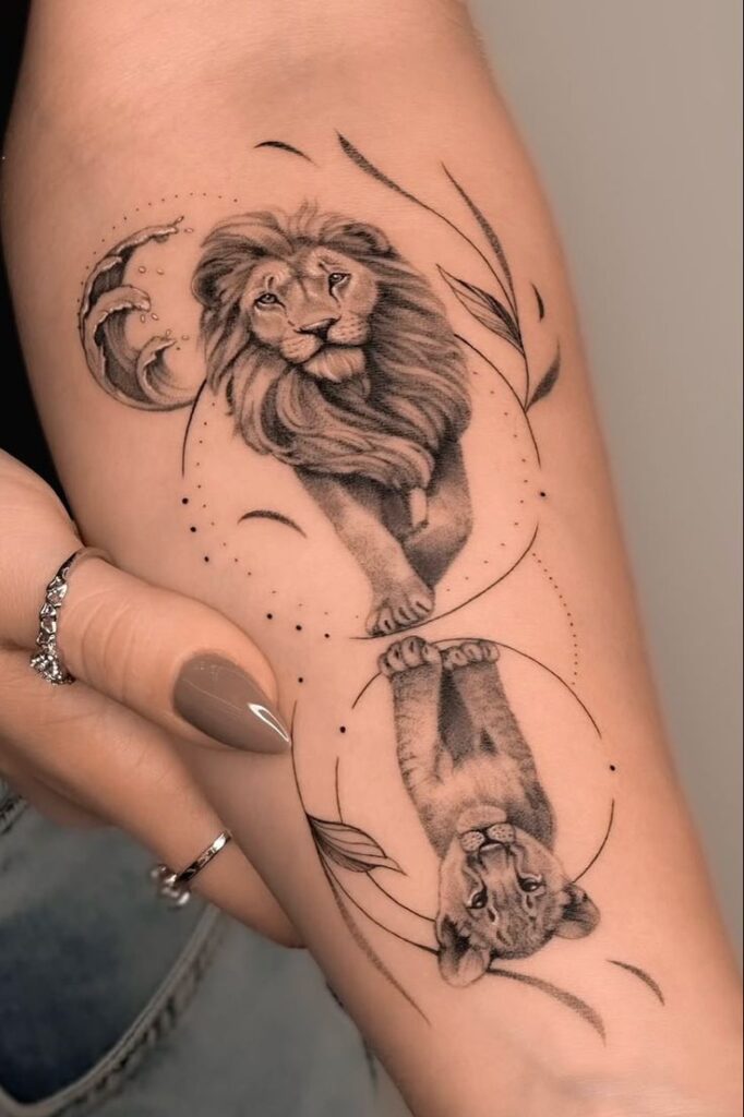 lioness tattoo stencil