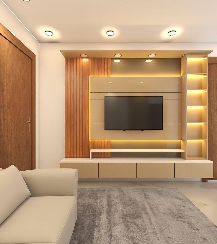 living modern led tv wall panel designs