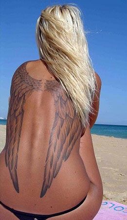 male guardian angel tattoo